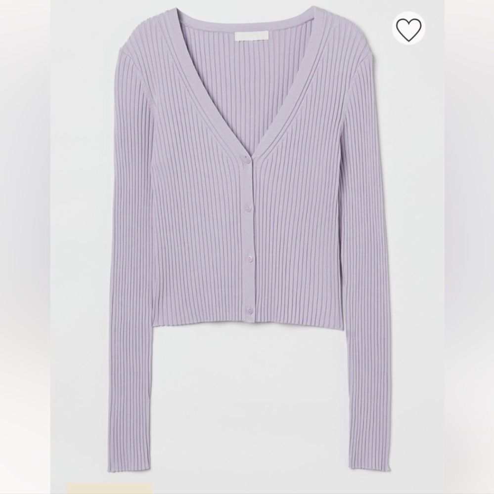 Lavender Ribbed Sweater Top